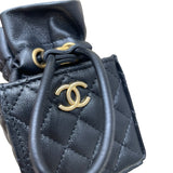 シャネル CHANEL マトラッセミニドローストリングバッグ 31番台 ブラック ラムスキン レディース その他バッグ