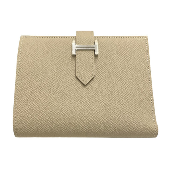 レベッカ様　エルメス べアンコンパクト エプソン グレー D刻印 シルバー金具 エルメス HERMES ベアンコンパクト W刻印 クレ シルバー金具 エプソン