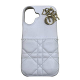 クリスチャン・ディオール Christian Dior Lady Dior iPhone16ケース S6003ONHG ライトブルー レザー レディース その他小物