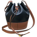 ロエベ LOEWE バルーンバッグスモール 326.75AC30 ブラック レザー レディース ショルダーバッグ