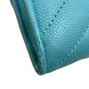 シャネル CHANEL マトラッセクラシックロングフラップウォレット AP0241 27番台 エメラルドグリーン ゴールド金具 キャビアスキン レディース 長財布