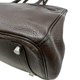 エルメス HERMES バーキン30 □L刻印 エべンヌ シルバー金具 トリヨン ユニセックス ハンドバッグ