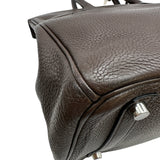 エルメス HERMES バーキン30 □L刻印 エべンヌ シルバー金具 トリヨン ユニセックス ハンドバッグ