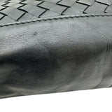ボッテガ・ヴェネタ BOTTEGA VENETA イントレチャートウエストバッグ 368899 ブラック ブラック金具 レザー メンズ ウエストバッグ