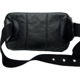 ボッテガ・ヴェネタ BOTTEGA VENETA イントレチャートウエストバッグ 368899 ブラック ブラック金具 レザー メンズ ウエストバッグ