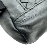 ボッテガ・ヴェネタ BOTTEGA VENETA イントレチャートウエストバッグ 368899 ブラック ブラック金具 レザー メンズ ウエストバッグ