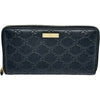 グッチ GUCCI グッチシマラウンドファスナー長財布 112724 ブラック ゴールド金具 レザー レディース 長財布