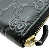 グッチ GUCCI グッチシマラウンドファスナー長財布 112724 ブラック ゴールド金具 レザー レディース 長財布