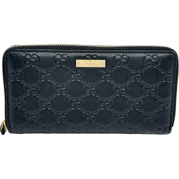グッチ GUCCI グッチシマラウンドファスナー長財布 112724 ブラック
