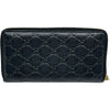 グッチ GUCCI グッチシマラウンドファスナー長財布 112724 ブラック ゴールド金具 レザー レディース 長財布
