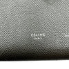 セリーヌ CELINE ストラップラージ長財布 グレー/ライトブルー シルバー金具 レザー レディース 二つ折り財布