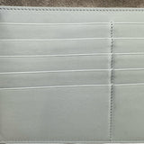セリーヌ CELINE ストラップラージ長財布 グレー/ライトブルー シルバー金具 レザー レディース 二つ折り財布