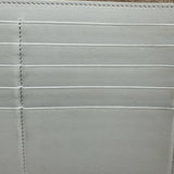 セリーヌ CELINE ストラップラージ長財布 グレー/ライトブルー シルバー金具 レザー レディース 二つ折り財布