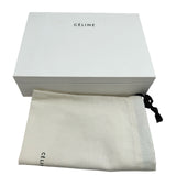 セリーヌ CELINE ストラップラージ長財布 グレー/ライトブルー シルバー金具 レザー レディース 二つ折り財布