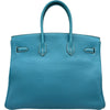 エルメス HERMES バーキン35 □K刻印 ブルージーン シルバー金具 トゴ レディース ハンドバッグ