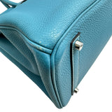 エルメス HERMES バーキン35 □K刻印 ブルージーン シルバー金具 トゴ レディース ハンドバッグ