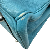 エルメス HERMES バーキン35 □K刻印 ブルージーン シルバー金具 トゴ レディース ハンドバッグ