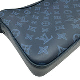 ルイ・ヴィトン LOUIS VUITTON デュオ・メッセンジャー M45730 ネイビー モノグラムシャドー メンズ ショルダーバッグ