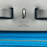 エルメス HERMES エールバッグジップPM K刻印 ブラック/ブルーリヴィエラ シルバー金具 ハンター/トワル レディース ショルダーバッグ