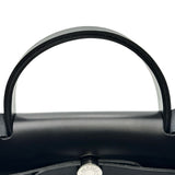 エルメス HERMES エールバッグジップPM K刻印 ブラック/ブルーリヴィエラ シルバー金具 ハンター/トワル レディース ショルダーバッグ
