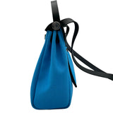 エルメス HERMES エールバッグジップPM K刻印 ブラック/ブルーリヴィエラ シルバー金具 ハンター/トワル レディース ショルダーバッグ