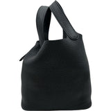 エルメス HERMES ピコタンロックPM B刻印 ブラック シルバー金具 トリヨン レディース ハンドバッグ