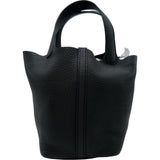 エルメス HERMES ピコタンロックPM B刻印 ブラック シルバー金具 トリヨン レディース ハンドバッグ