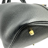 エルメス HERMES ピコタンロックMM U刻印 ブラック ゴールド金具 トリヨン レディース ハンドバッグ