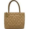 シャネル CHANEL 復刻トート A01804 8番台 ベージュ ゴールド金具 キャビアスキン レディース トートバッグ