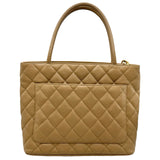 シャネル CHANEL 復刻トート A01804 8番台 ベージュ ゴールド金具 キャビアスキン レディース トートバッグ