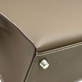 エルメス HERMES ケリー25 外縫い W刻印 エトゥープ シルバー金具 エプソン レディース ショルダーバッグ
