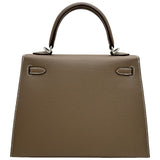 エルメス HERMES ケリー25 外縫い W刻印 エトゥープ シルバー金具 エプソン レディース ショルダーバッグ