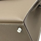 エルメス HERMES ケリー25 外縫い W刻印 エトゥープ シルバー金具 エプソン レディース ショルダーバッグ