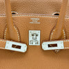 エルメス HERMES バーキン25 B刻印 ゴールド シルバー金具 トゴ レディース ハンドバッグ