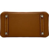 エルメス HERMES バーキン25 B刻印 ゴールド シルバー金具 トゴ レディース ハンドバッグ