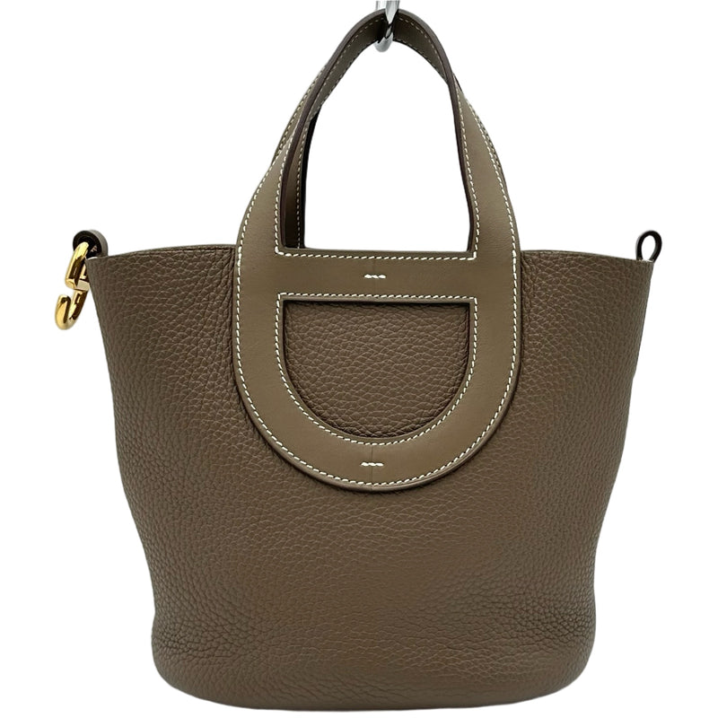 新品未使用✨エルメス ハンドバッグ インザループ18 黒 ゴールド金具　K刻印 エルメス HERMES インザループ18 B刻印 エトゥープ ゴールド金具
