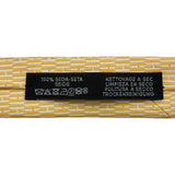 エルメス HERMES H柄シルクネクタイ イエロー シルク メンズ ネクタイ