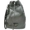 プラダ PRADA Re-Nylon トライアングルロゴポーチ 1NS369 グレー シルバー金具 ナイロン レディース ポーチ