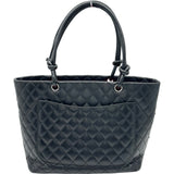 シャネル CHANEL カンボンライントート ラージ A25169 12番台 ブラック ラムスキン レディース トートバッグ