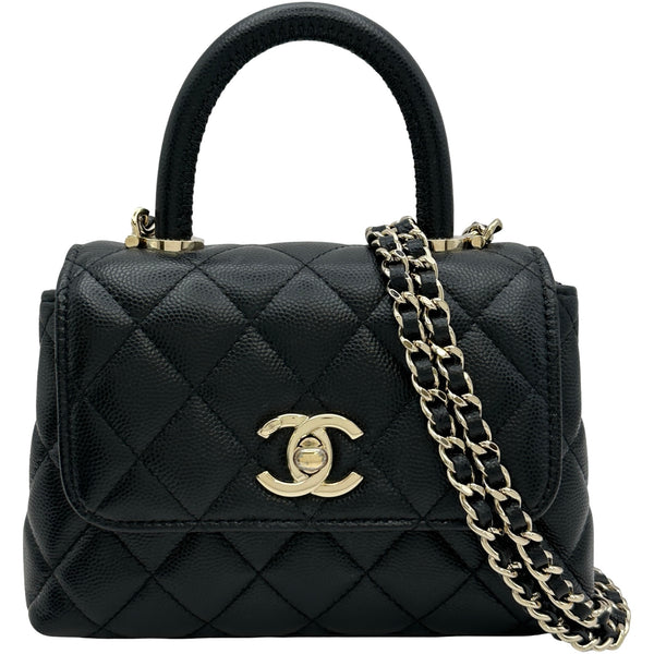 シャネル CHANEL ココハンドルエクストラミニ AP4244 ブラック