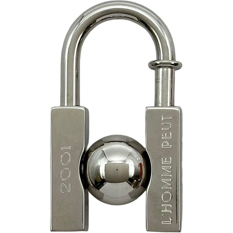 エルメス カデナ＆キー＆革紐 No.114 シルバー 中古品 (62105) エルメス HERMES カデナ2001 L HOMME PEUT シルバー メタル レディース