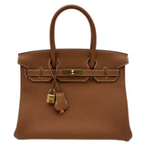 エルメス HERMES バーキン30 B刻 ゴールド/ゴールド金具 トゴ レディース ハンドバッグ
