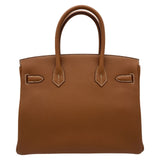 エルメス HERMES バーキン30 B刻 ゴールド/ゴールド金具 トゴ レディース ハンドバッグ