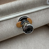 エルメス HERMES エールバッグMM □C刻 ベージュ/ゴールド ゴールド金具 トワル・レザー メンズ ショルダーバッグ