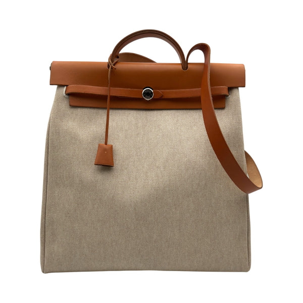新品同様　エルメス HERMES エールバッグ エルメス HERMES エールバッグMM □C刻 ベージュ/ゴールド ゴールド