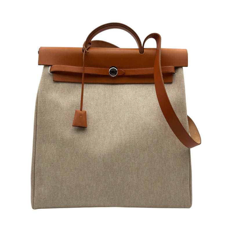 エルメス HERMES エールバッグMM □C刻 ベージュ/ゴールド ゴールド