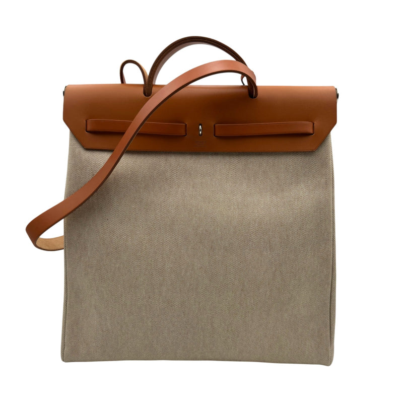 エルメス HERMES エールバッグMM □C刻 ベージュ/ゴールド ゴールド