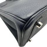 エルメス HERMES バーキン25 A刻 ブルーニュイ シルバー金具 トゴ レディース ハンドバッグ
