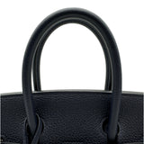 エルメス HERMES バーキン25 A刻 ブルーニュイ シルバー金具 トゴ レディース ハンドバッグ
