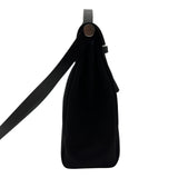エルメス HERMES エールバッグMM □C刻 ブラック シルバー金具 トワル/レザー メンズ ショルダーバッグ